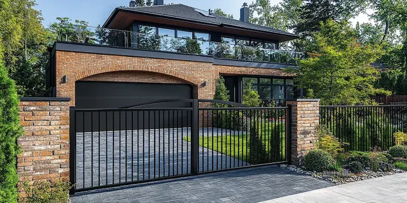 Moderne Metallzäune aus Polen