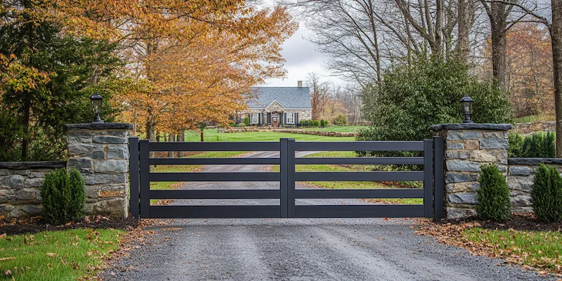Moderne Gartengestaltung mit Zäunen aus Polen