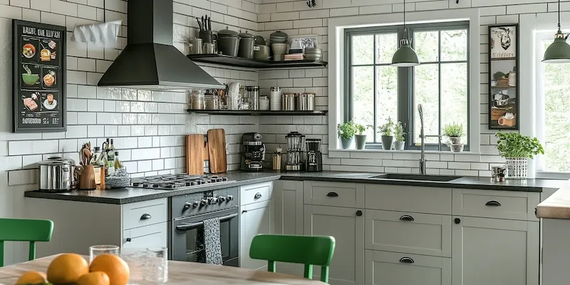 Co na ścianę między meble kuchenne?